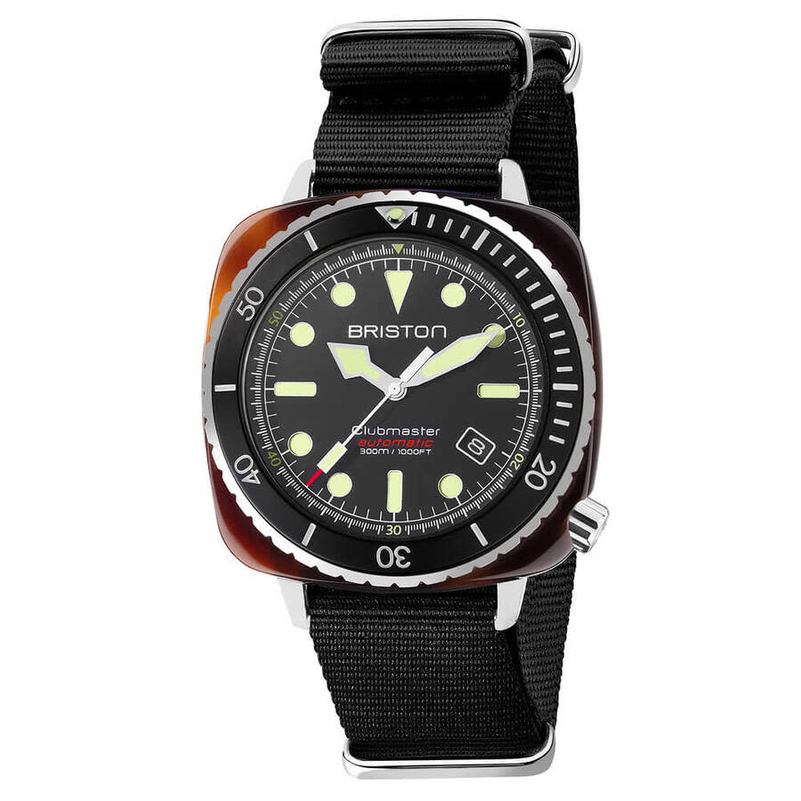 Briston Clubmaster Black Dial Men's Watch 21644.SA.T.1.NB