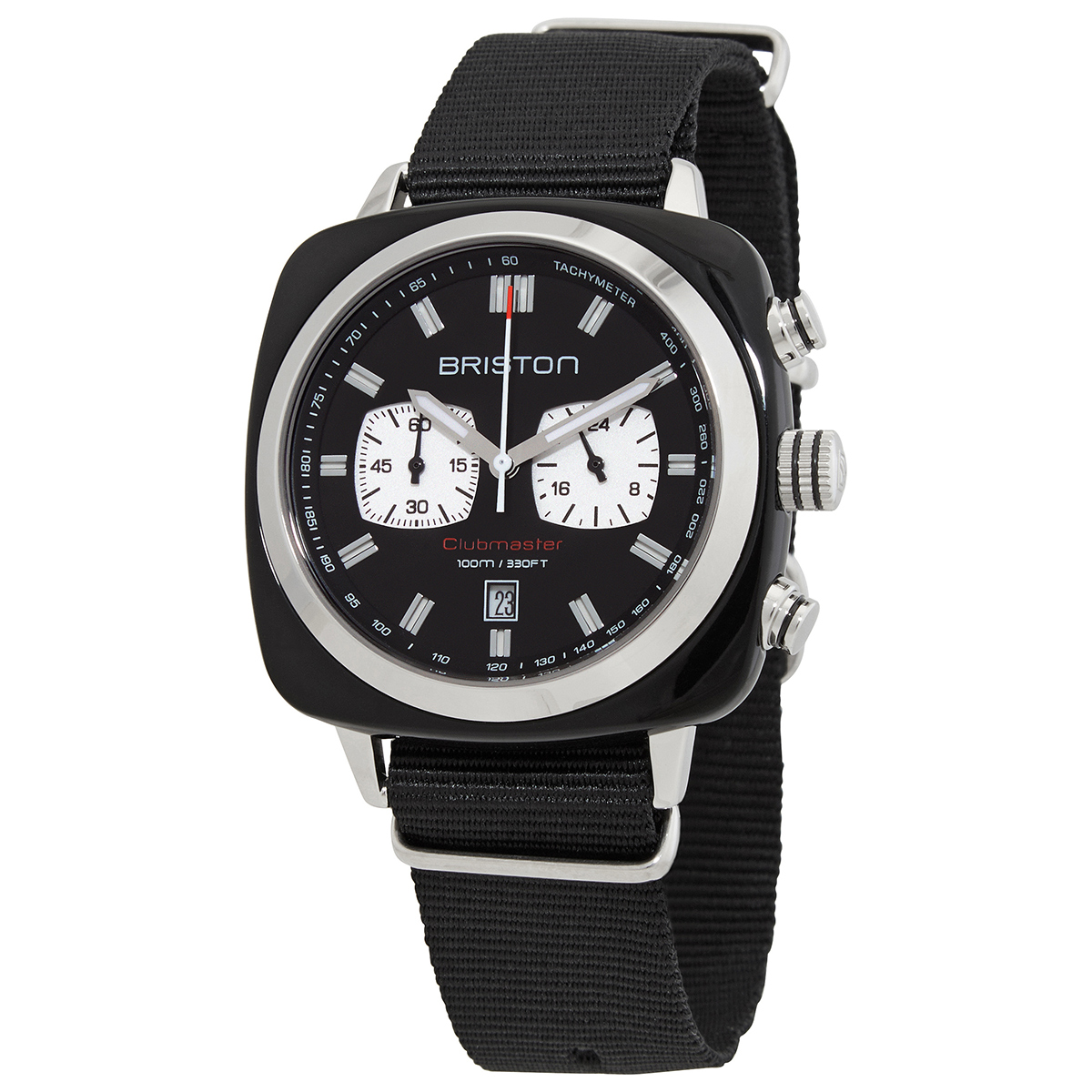 Briston Clubmaster Chronograph Quartz Black Dial Men's Watch 17142.SA.BS.1.NB