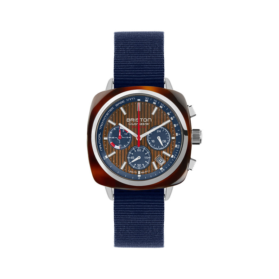 Briston Clubmaster Chronograph Quartz Blue Dial Men's Watch 262142.SA.T.15W.NNB