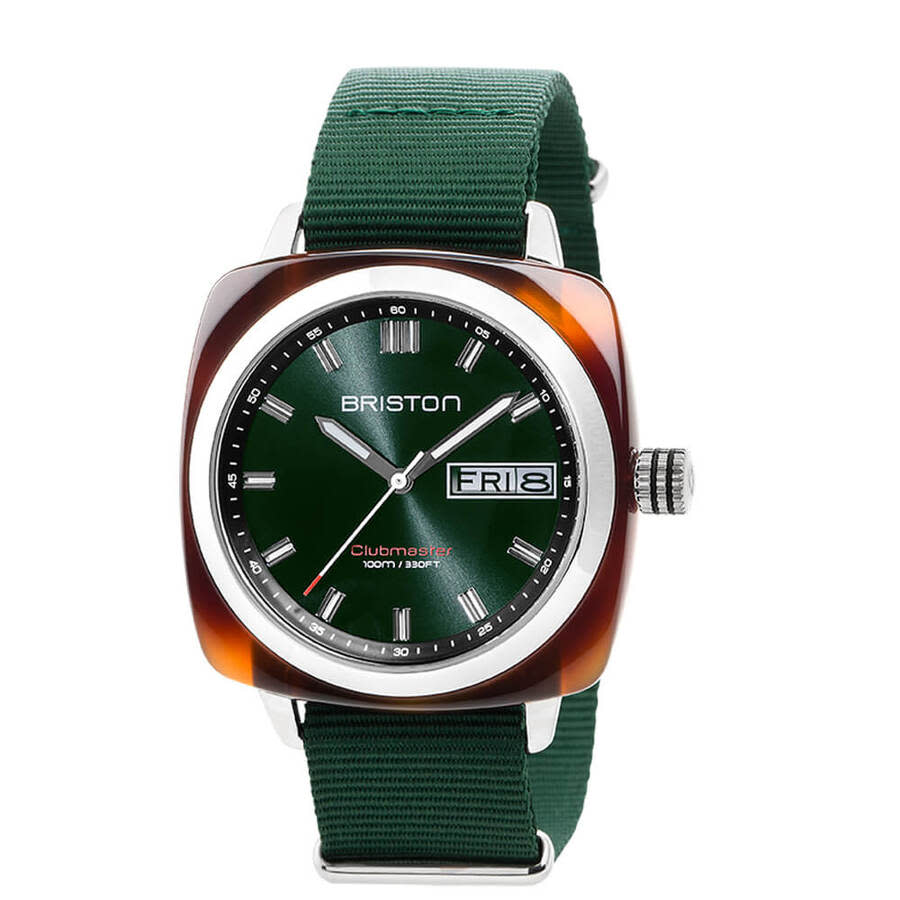 Briston Clubmaster Green Dial Men's Watch 17342.SA.TS.10.NBG