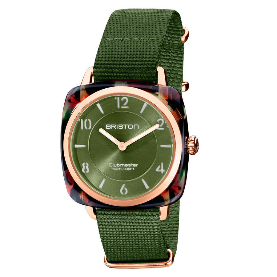 Briston Clubmaster Green Dial Unisex Watch 21536.PRA.UG.26.NOL