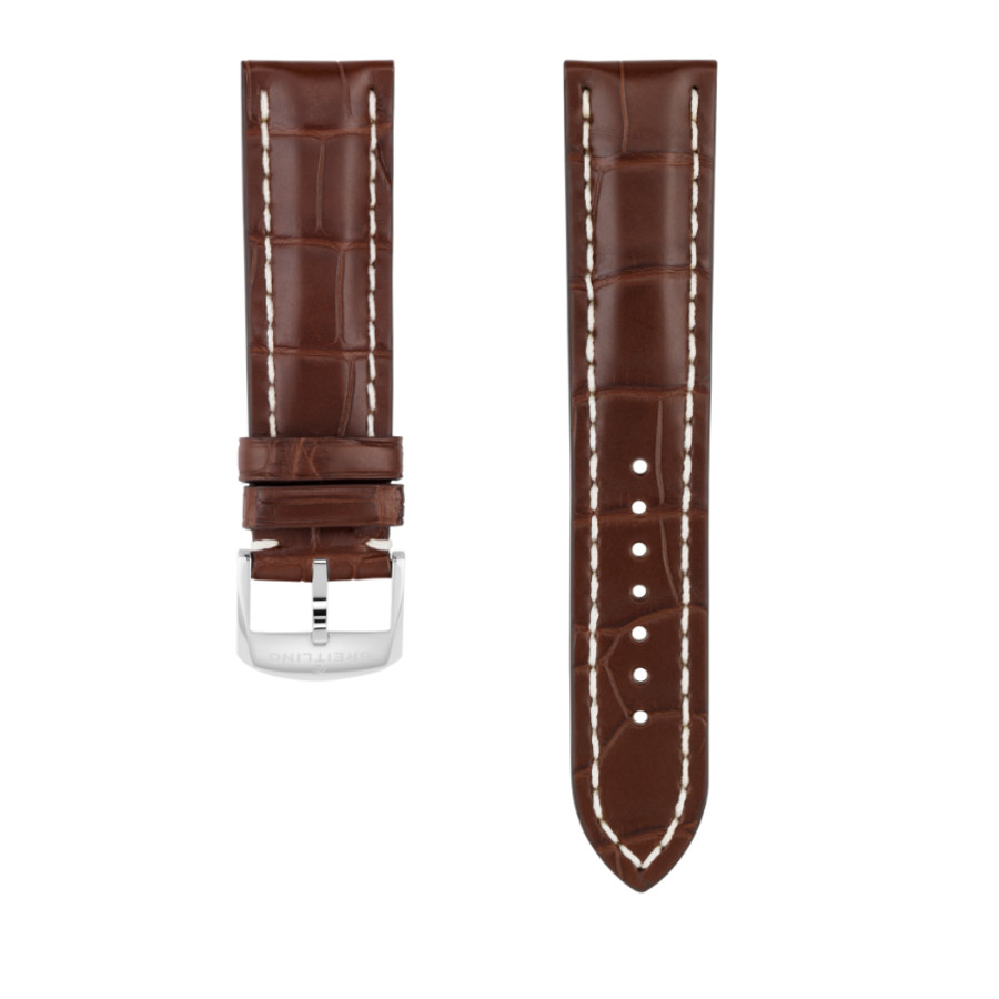 Breitling Brown Alligator Leather Strap 22mm 1028P