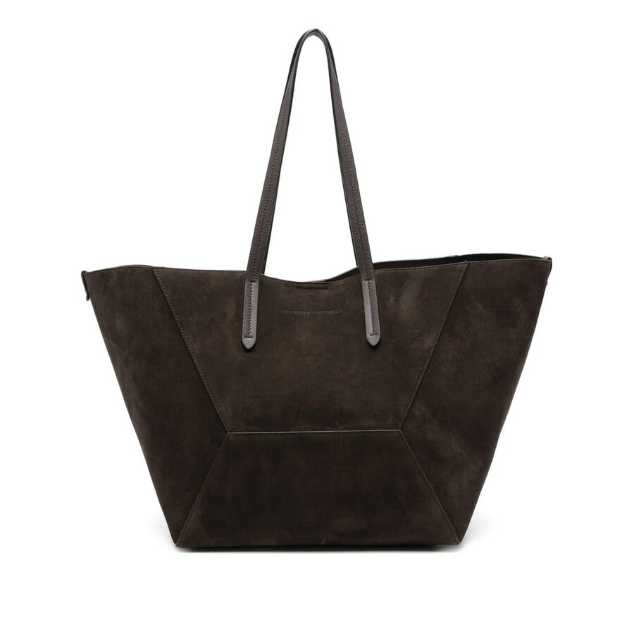 Brunello Cucinelli Stitched Duo Tote Bag In Brown