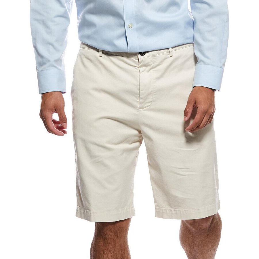 Brunello Cucinelli Beige Tailored Shorts, Brand Size 66 (US Size