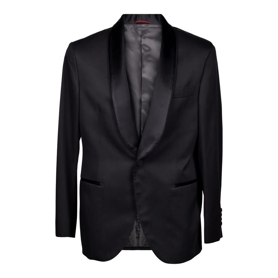 Brunello Cucinelli Black Silk Tuxedo Jacket