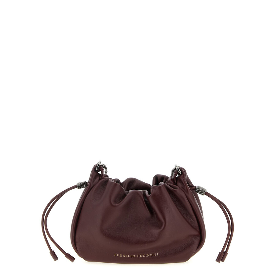 Brunello Cucinelli Bucket Mellow Mini Crossbody Bag In Blue