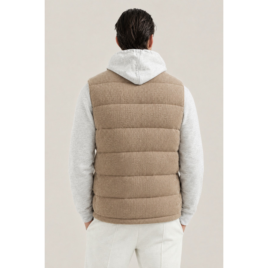 BRUNELLO CUCINELLI 남성 브라운 울 패딩 자켓