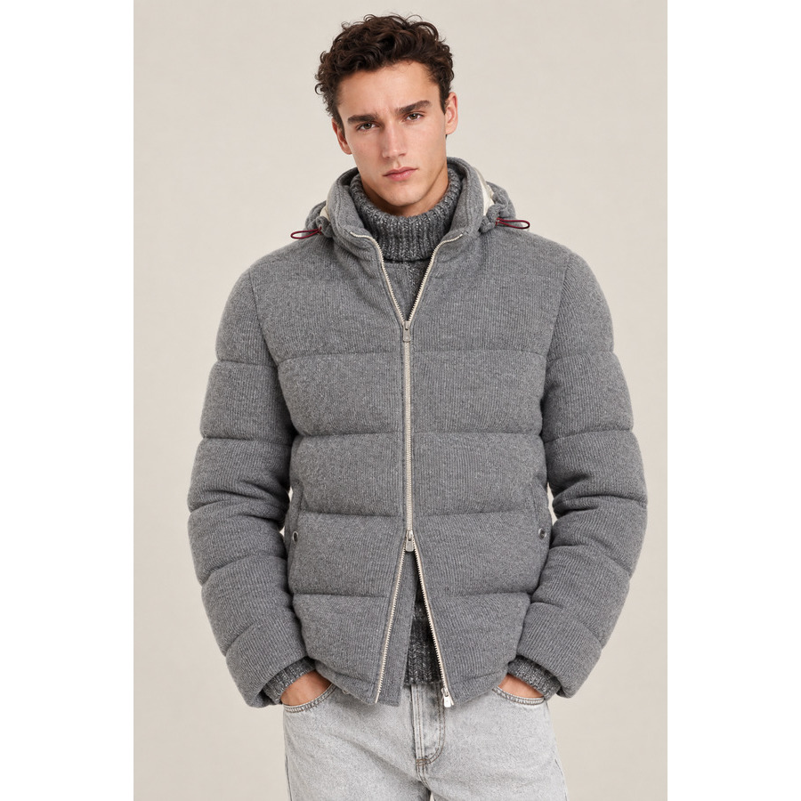 Brunello Cucinelli エルボーパッチ ジャケット 50 Brunello Cucinelli Men's Dark Grey Wool Jacket, Size 56