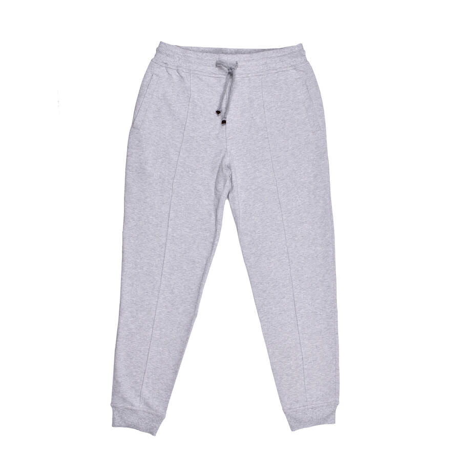 Brunello Cucinelli Men'S Light Grey Cotton Sweatpants, Size XXL