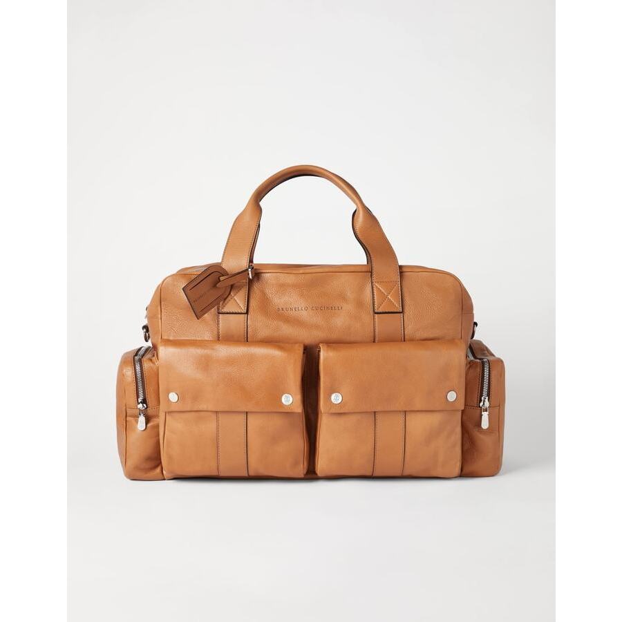 Brunello Cucinelli Men's Natural Leather Utility Bag MBTGU323_C001