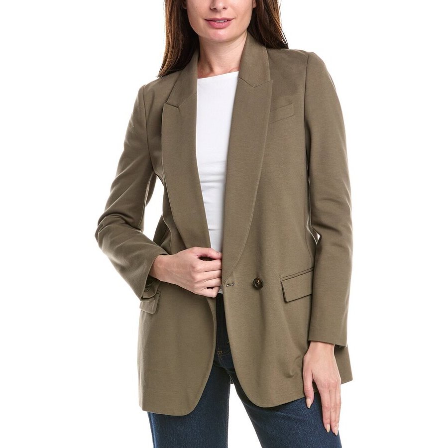 Brunello Cucinelli Military Green Deconstructed Blazer