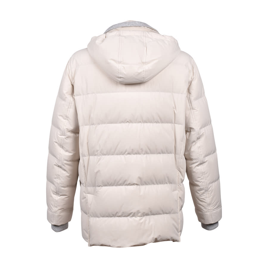 BRUNELLO CUCINELLI 오프 화이트 퀼팅 다운 파카 자켓
