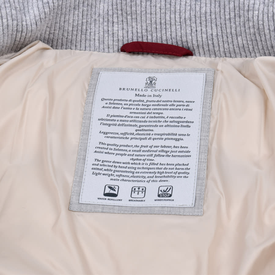 BRUNELLO CUCINELLI 오프 화이트 퀼팅 다운 파카 자켓