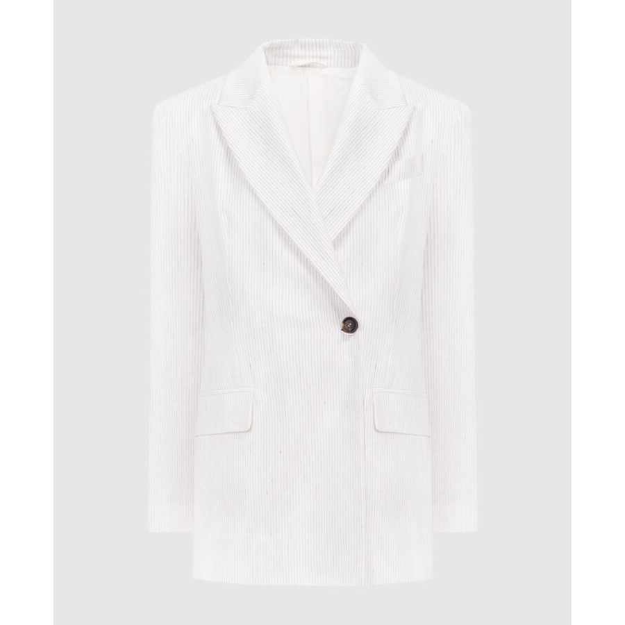 Brunello Cucinelli Off White Tailored Blazer