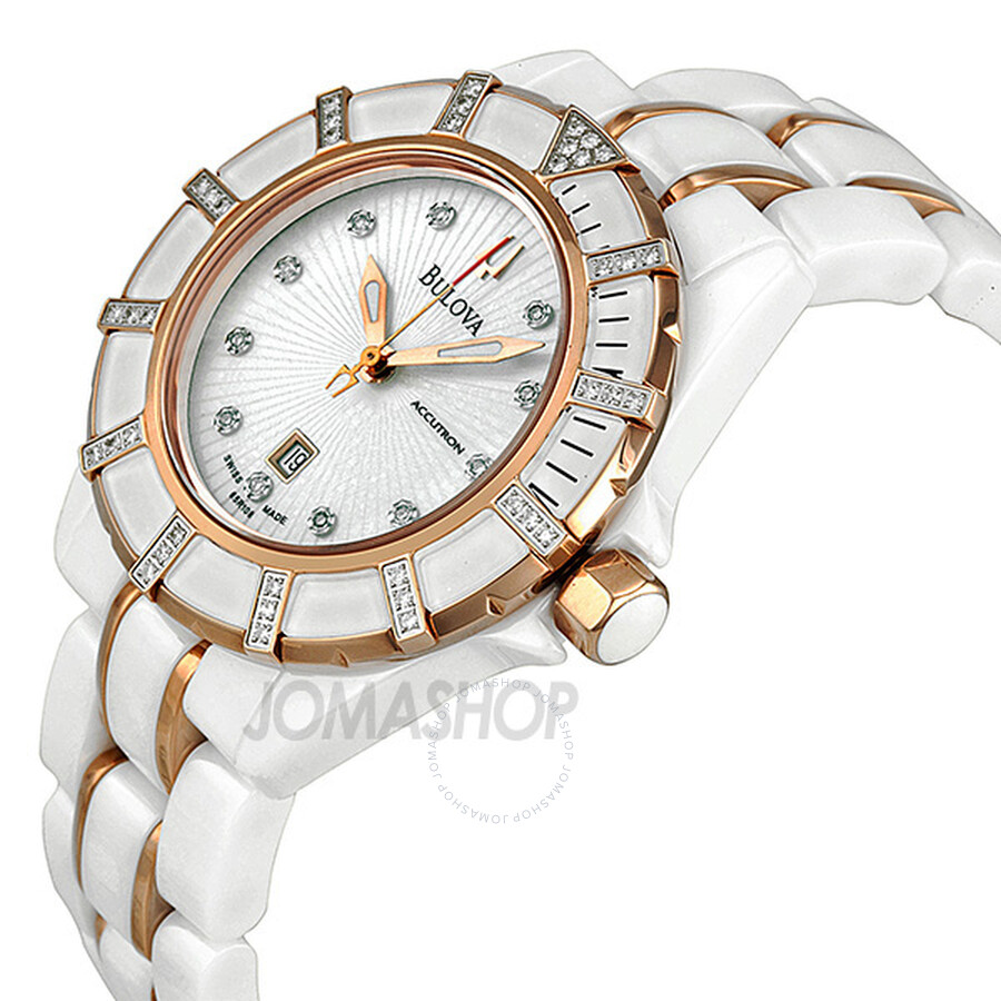 bulova white ceramic watch