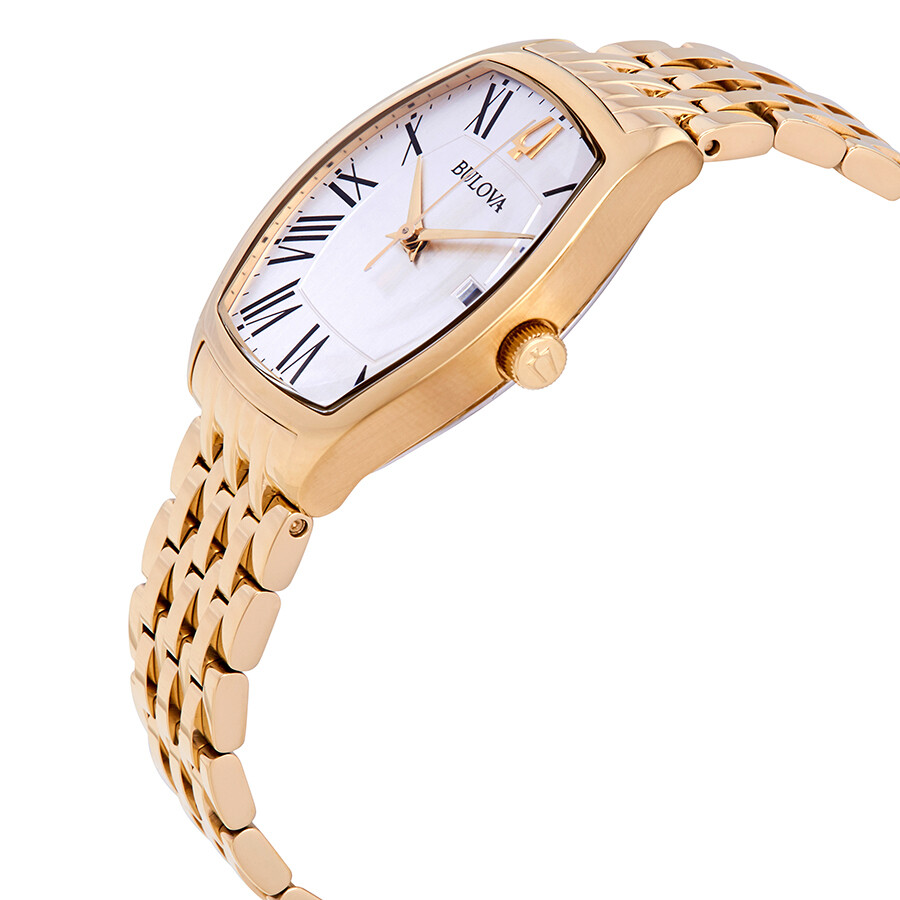Bulova Ambassador White Dial Yellow Goldtone Ladies Watch 97M116 Ambassador Bulova