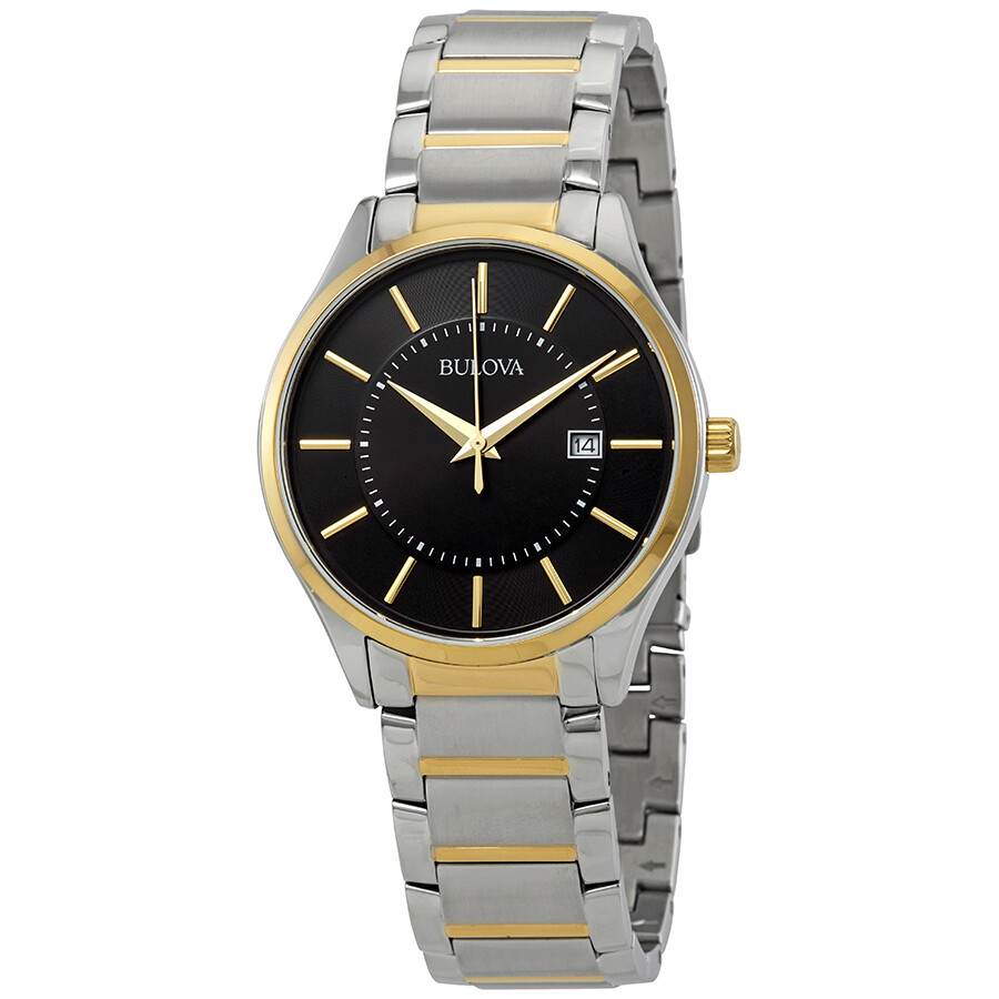 Bulova Black Dial Two-tone Men's Watch 98B290 042429546585 - Watches ...