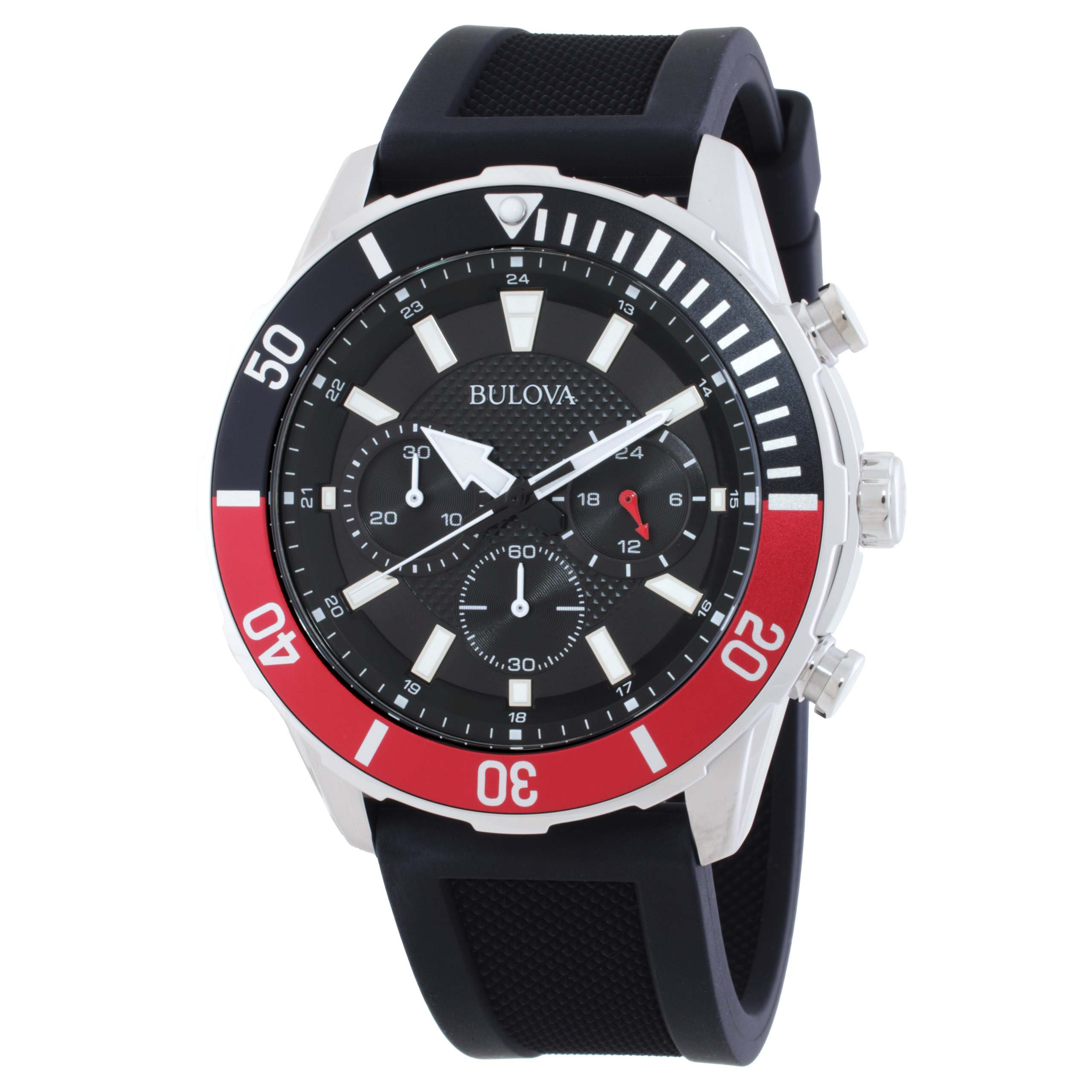Bulova Chronograph Quartz Black Dial Men's Watch 98A258