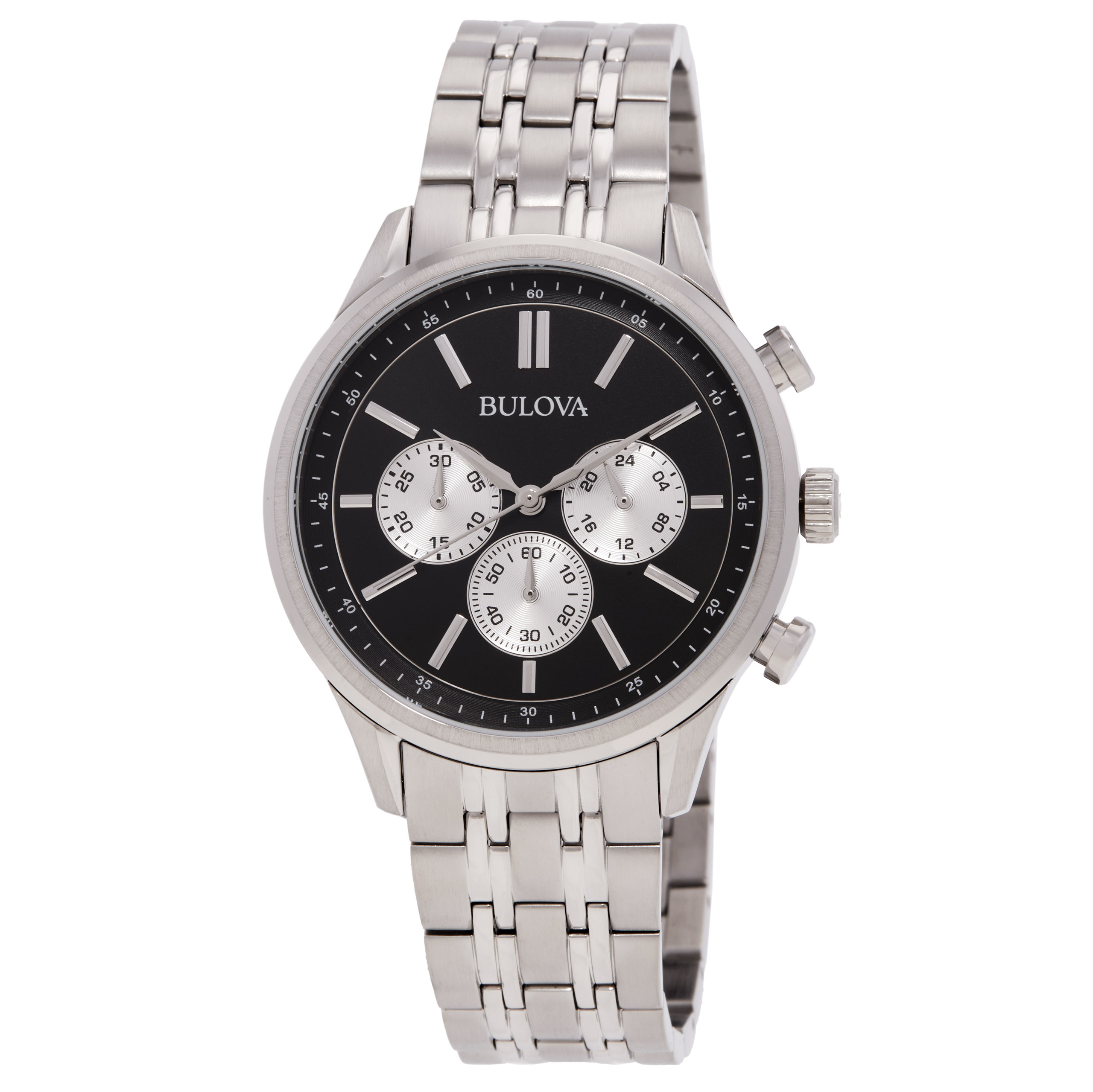 Bulova Classic Chronograph Quartz Black Dial Men's Watch 96A295