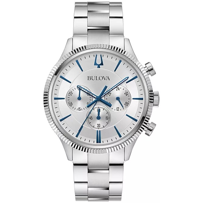 Bulova Classic Chronograph Quartz Silver Dial Men's Watch 96A321