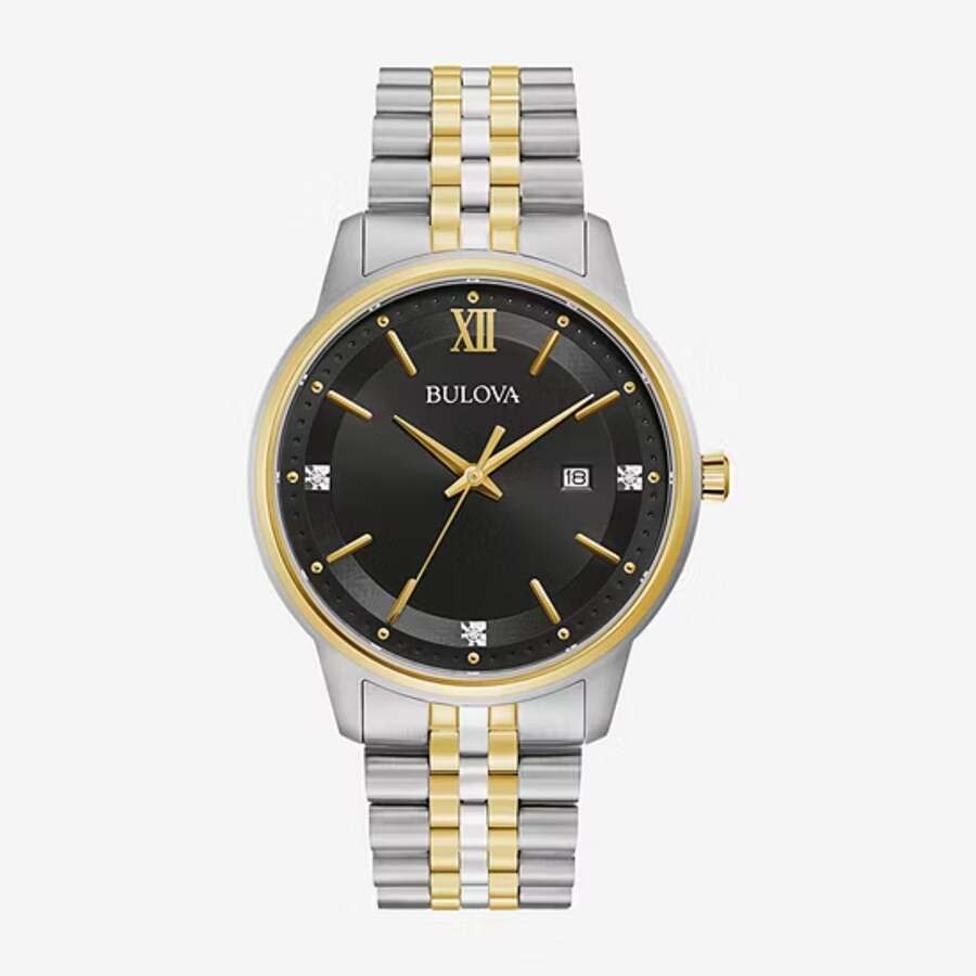 Bulova Classic Quartz Black Dial Ladies Watch 98X125