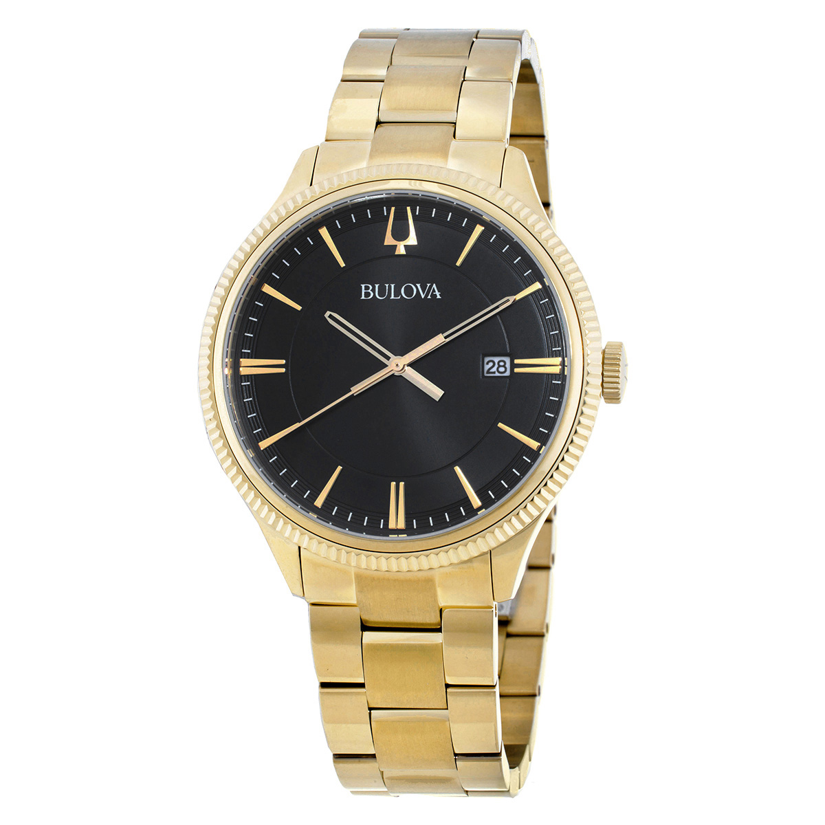 Bulova Classic Quartz Black Dial Men's Watch 97B228 042429601154