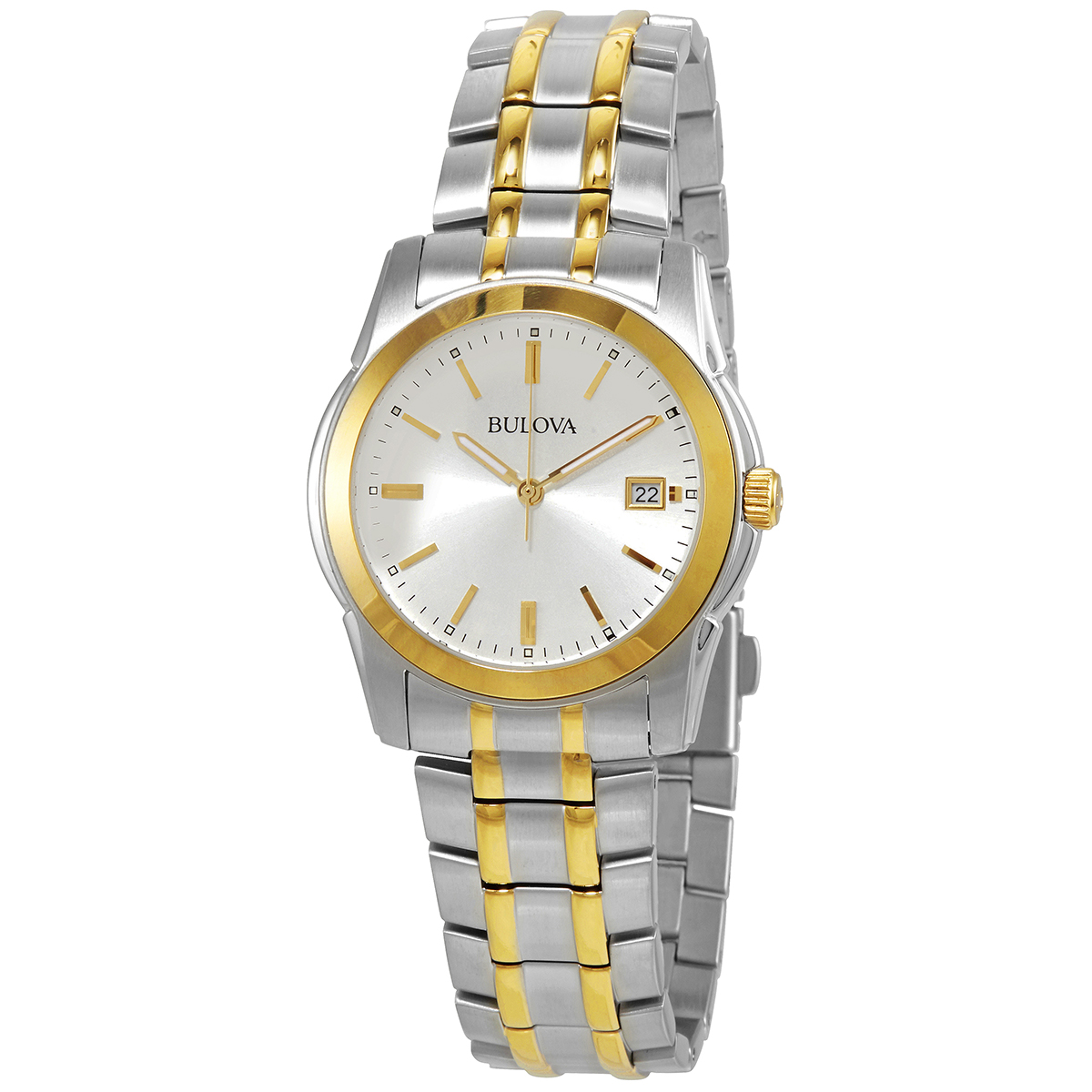 Bulova Classic Quartz Silver Dial Two-Tone Men's Watch 98H18