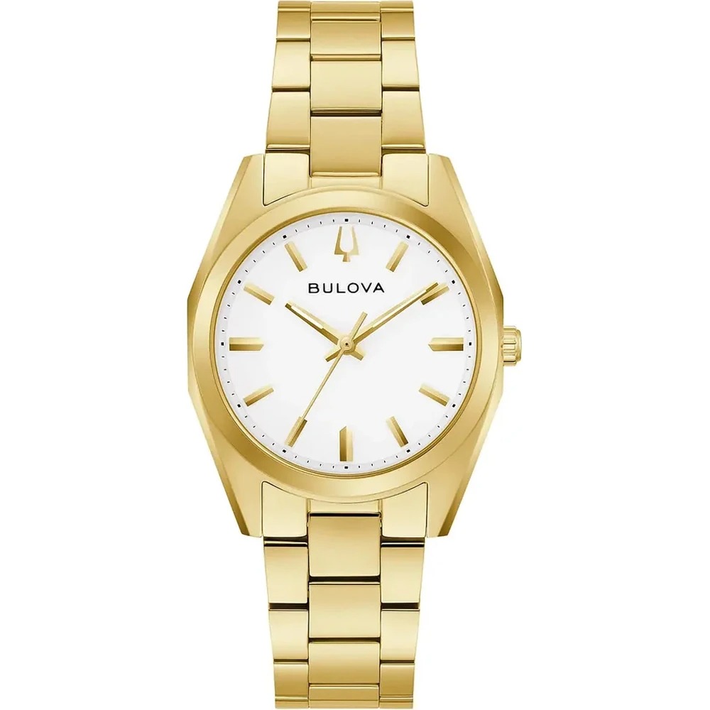 Bulova Classic Surveyor Quartz White Dial Ladies Watch 97L206