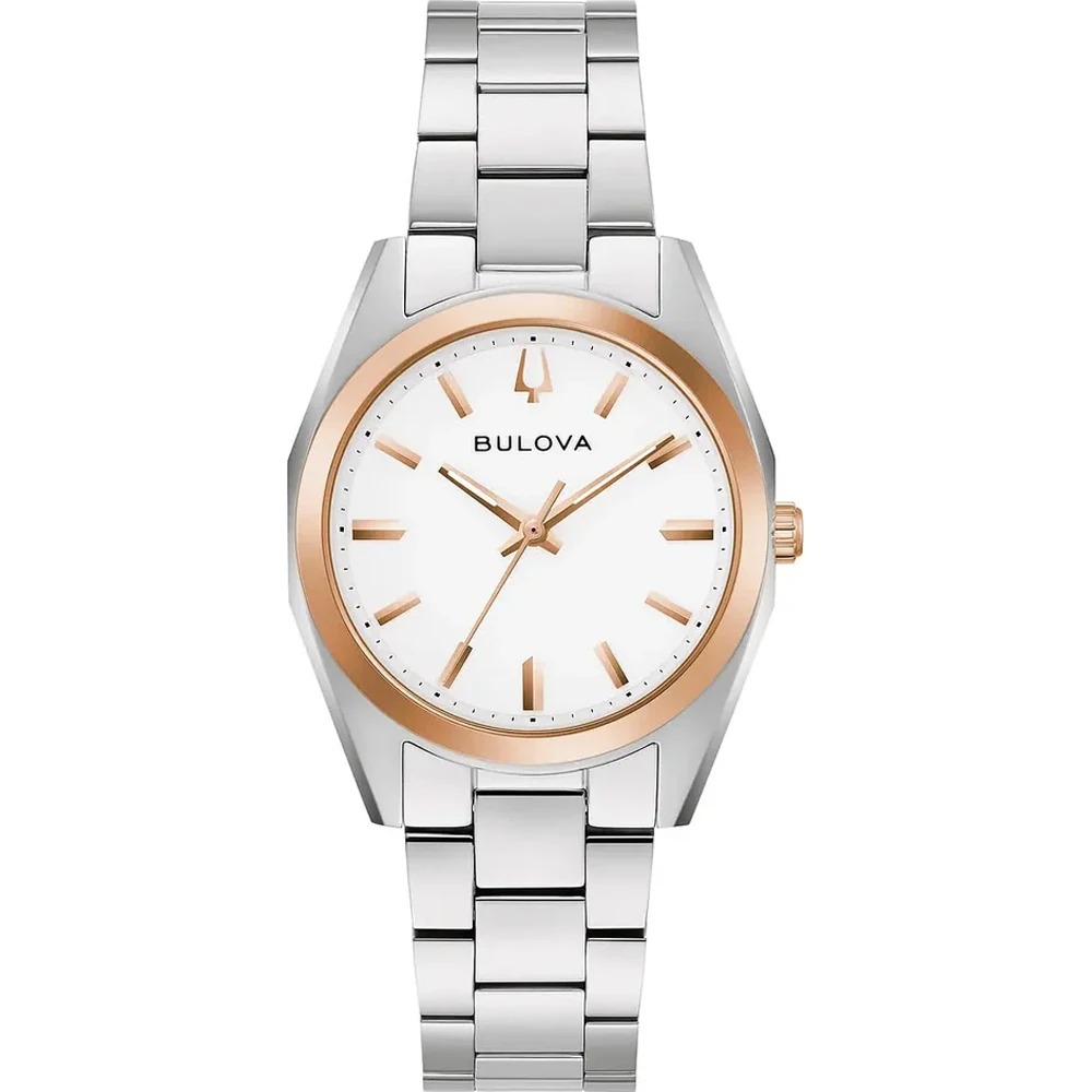 Bulova Classic Surveyor Quartz White Dial Ladies Watch 98L337