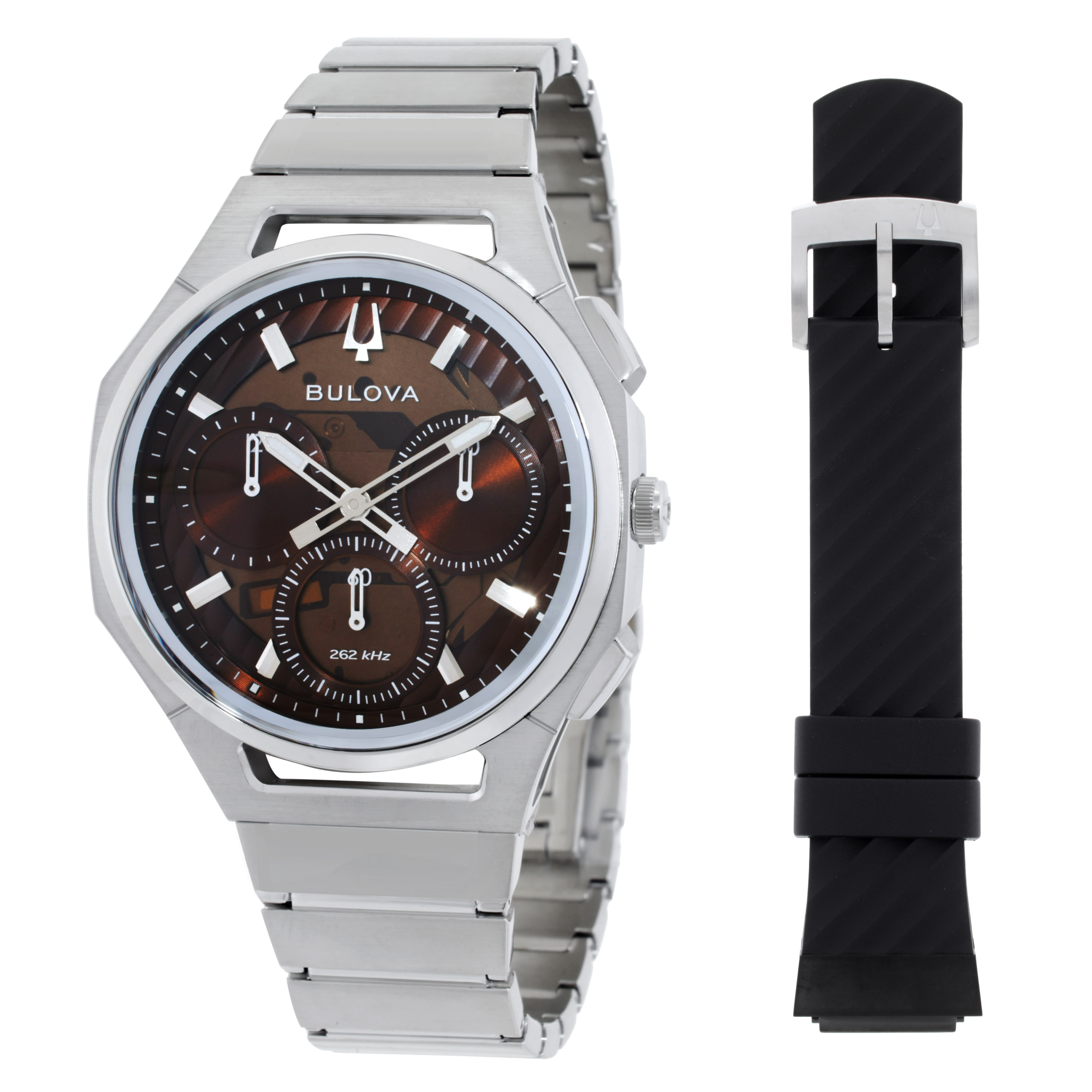 Bulova Curv Chronograph Quartz Brown Dial Men's Watch 96K117