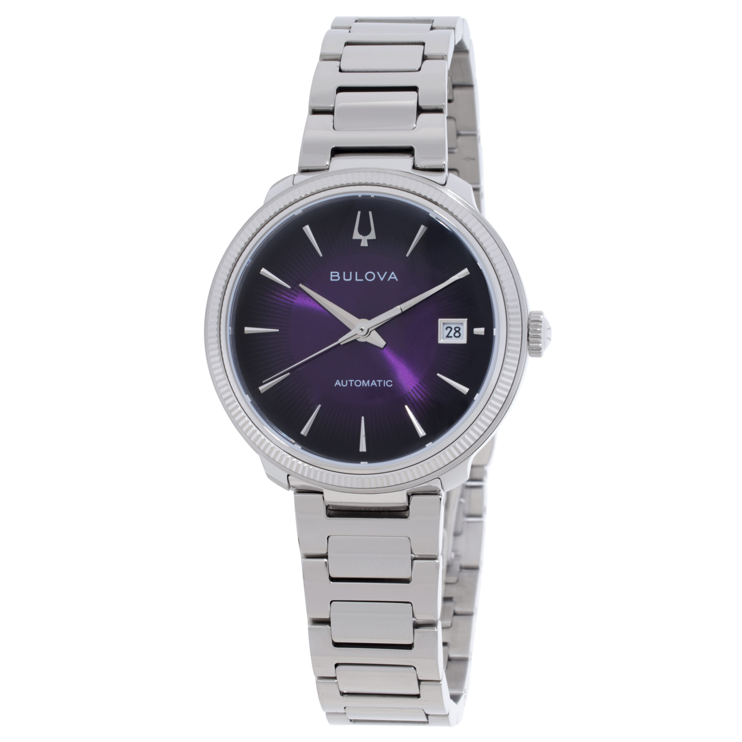 Bulova Disco Automatic Purple Dial Men's Watch 96B485