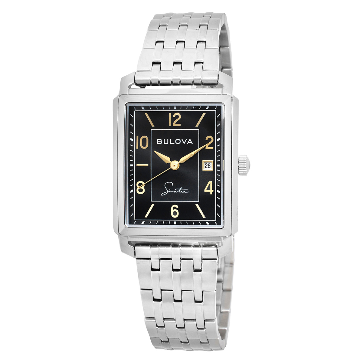 Bulova Frank Sinatra Quartz Black Dial Watch 96B399 042429593749