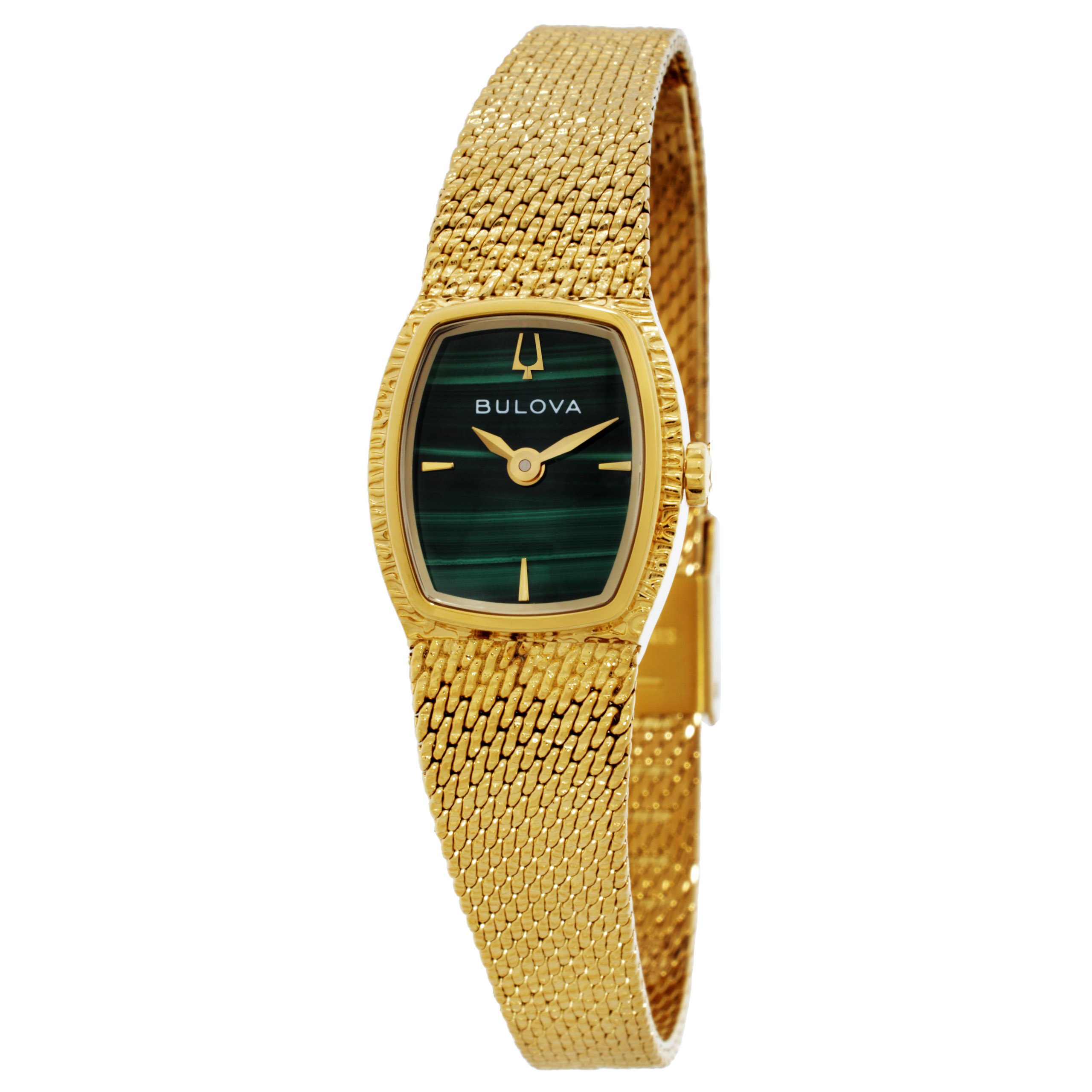 Bulova Goddess of Time Quartz Malachite Dial Ladies Watch 97L184