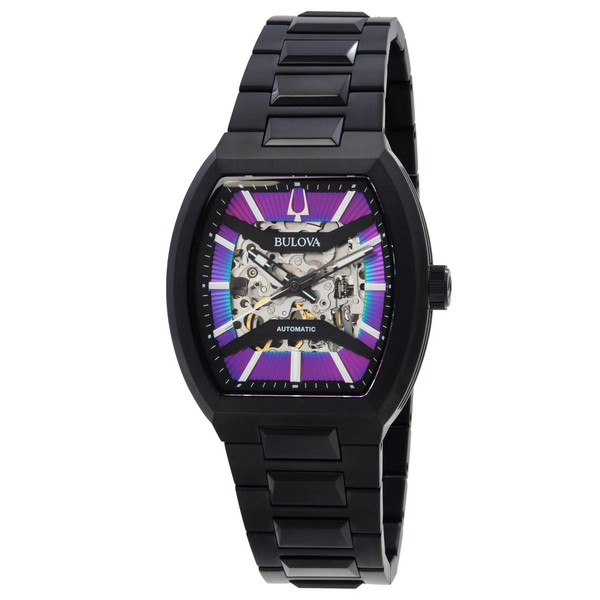 Bulova Maquina Automatic Rainbow Semi-Skeleton Dial Men's Watch 98A320