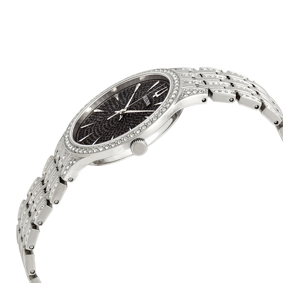 Bulova Phantom Black Pave Dial Men's Watch 96A227 Bulova Watches