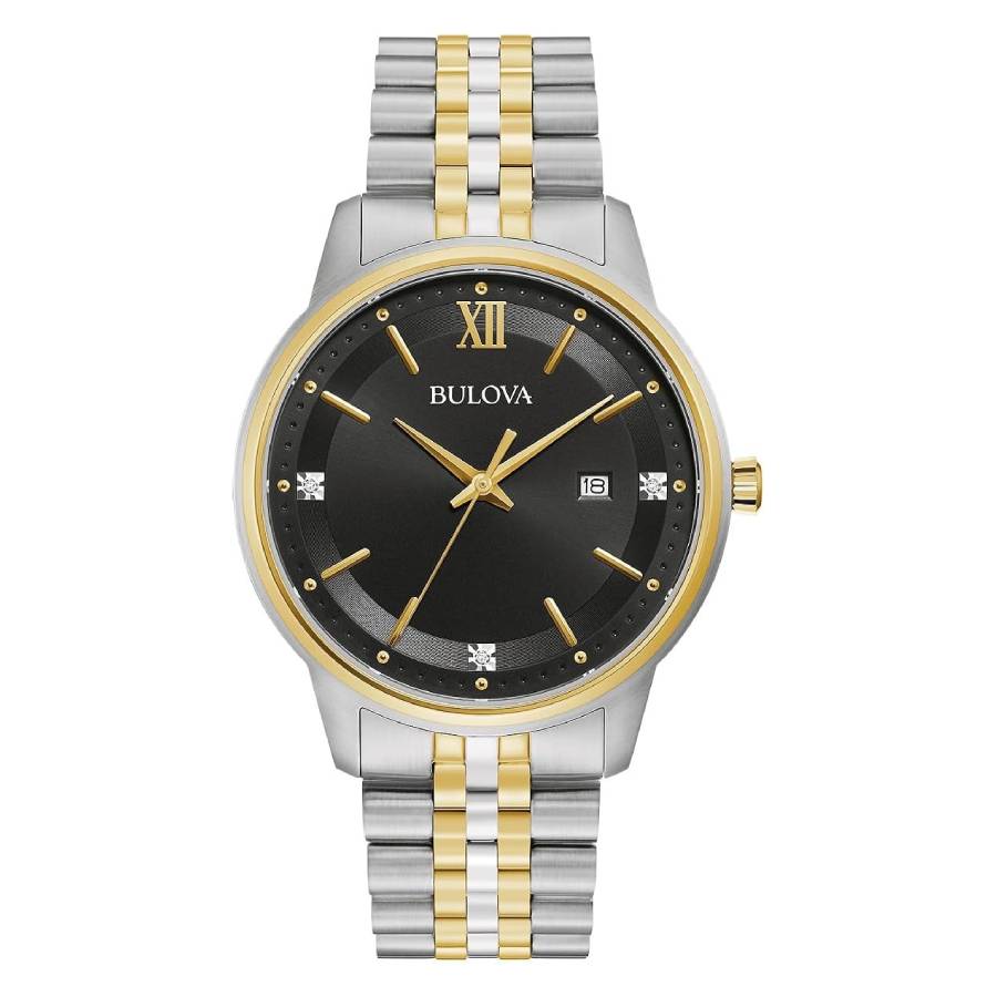 Bulova Quartz Black Dial Men's Watch 98D163