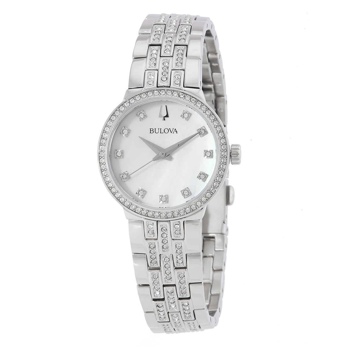 Bulova Quartz Crystal White Mother of Pearl Dial Ladies  display picture 1