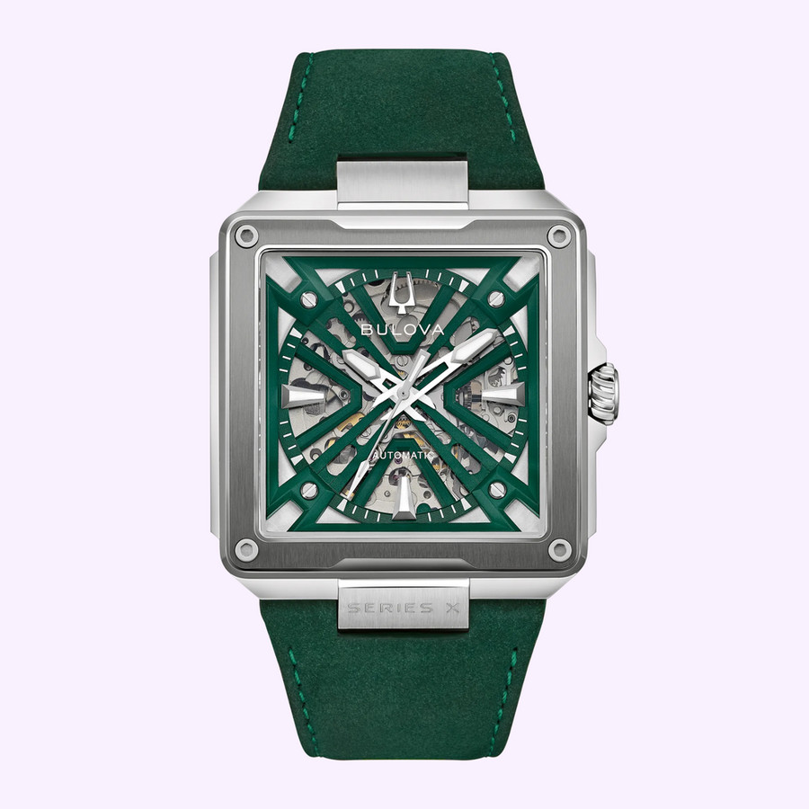 Bulova Series X Automatic Green Dial Men's Watch 98A343