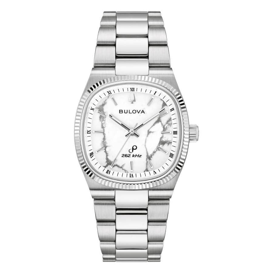 Bulova Super Seville Magnesite Quartz White Dial Men's Watch 96A344