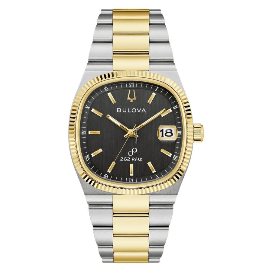 Bulova Super Seville Quartz Black Dial Men's Watch 98B458