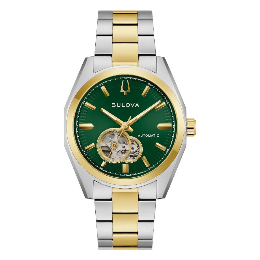 Bulova Surveyor Automatic Green Dial Men's Watch 98A338