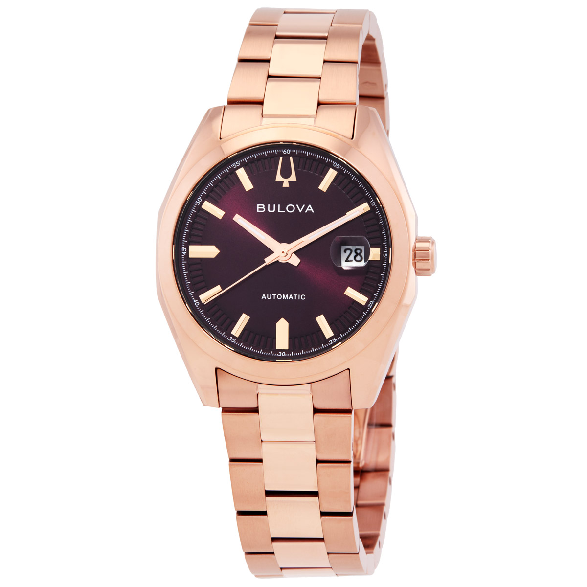 Bulova Surveyor Automatic Purple Dial Men's Watch 97B234