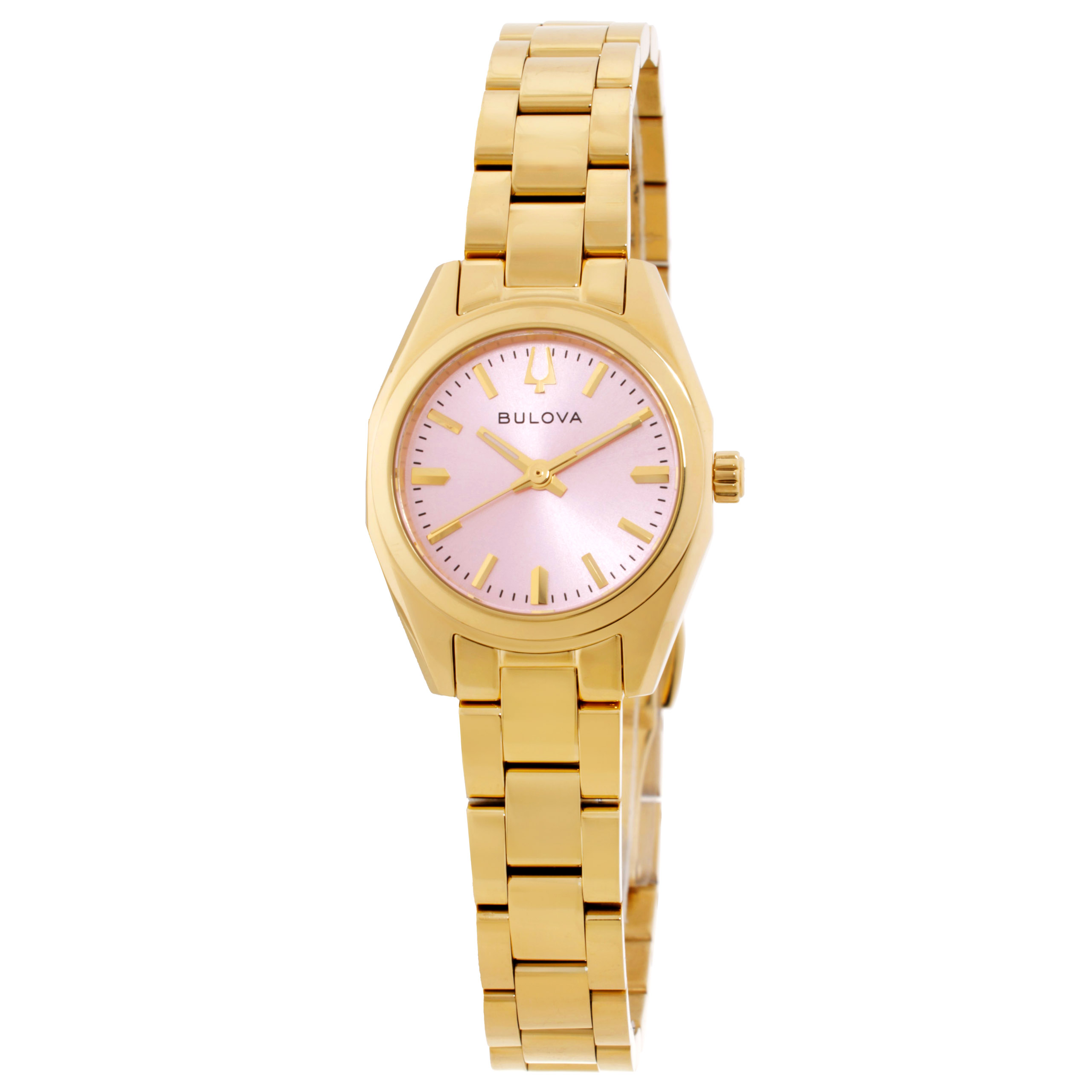 Bulova Surveyor Quartz Pink Dial Ladies Watch 97L187