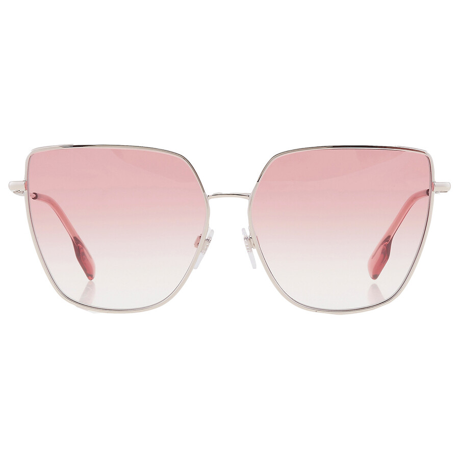 Burberry Alexis Clear Gradient Pink Cat Eye Ladies Sunglasses Be3143 10058d 61 In Pink