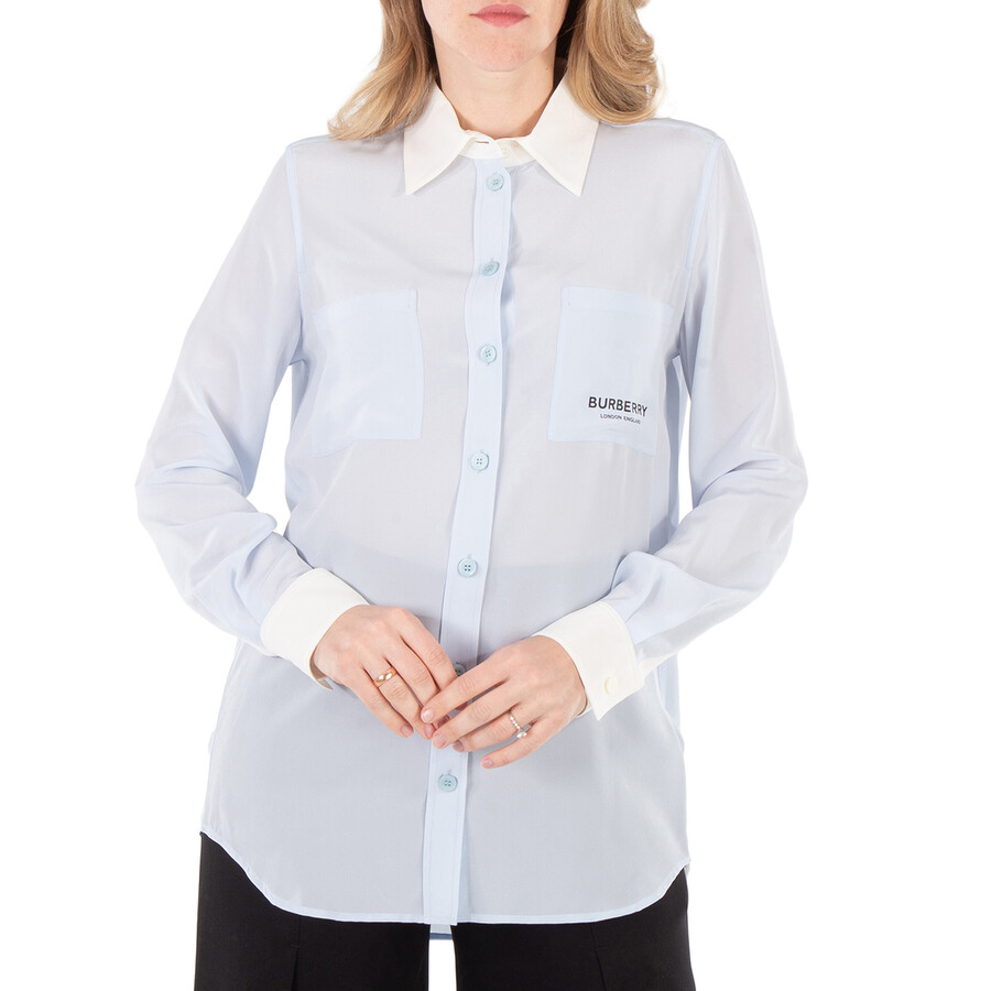 Anette Contrast Trim Silk Shirt