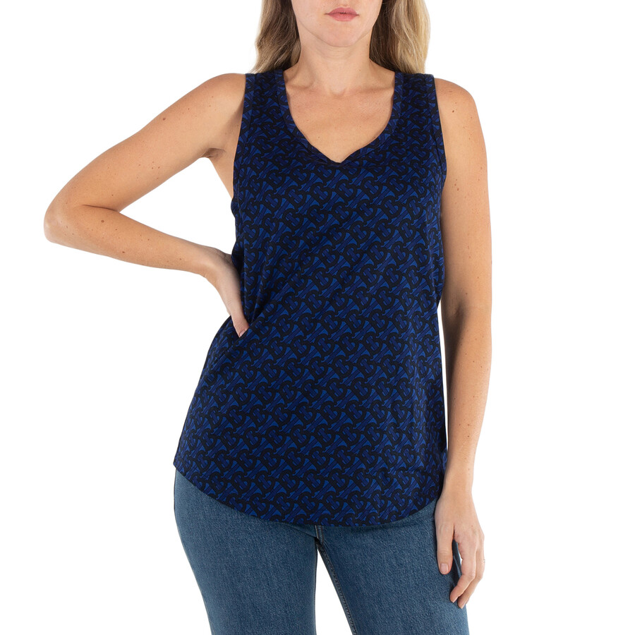 Annie Monogram Print Sleeveless Top