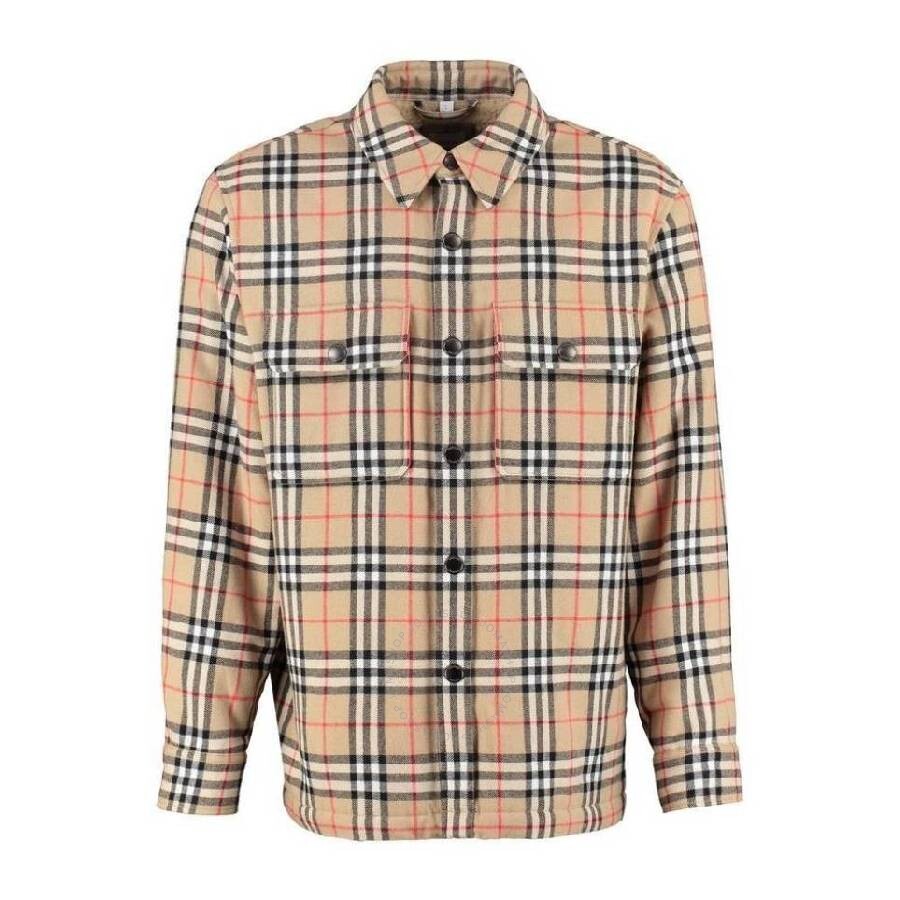 Burberry Beige Vintage Check Shirt Jacket In Multicolour