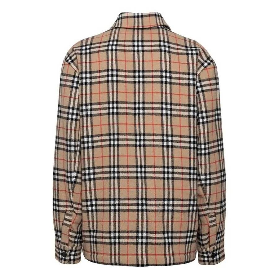 Burberry Beige Vintage Check Shirt Jacket In Multicolour