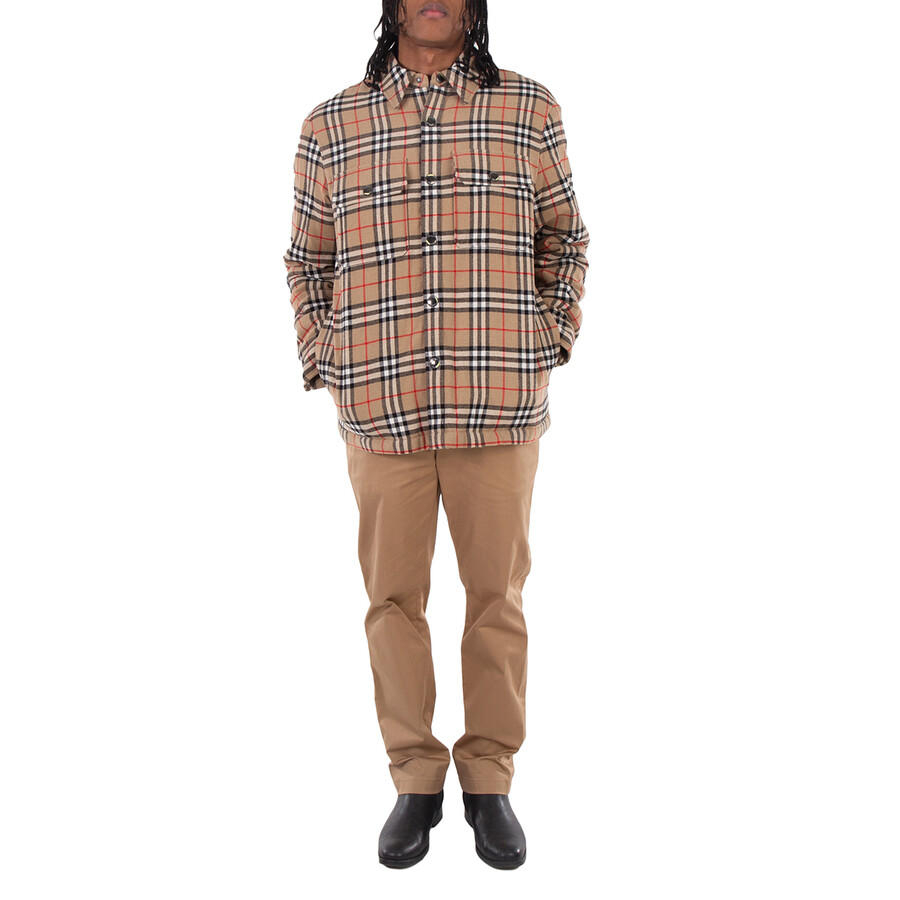 Burberry Archive Beige Vintage Check Wool Cotton Overshirt