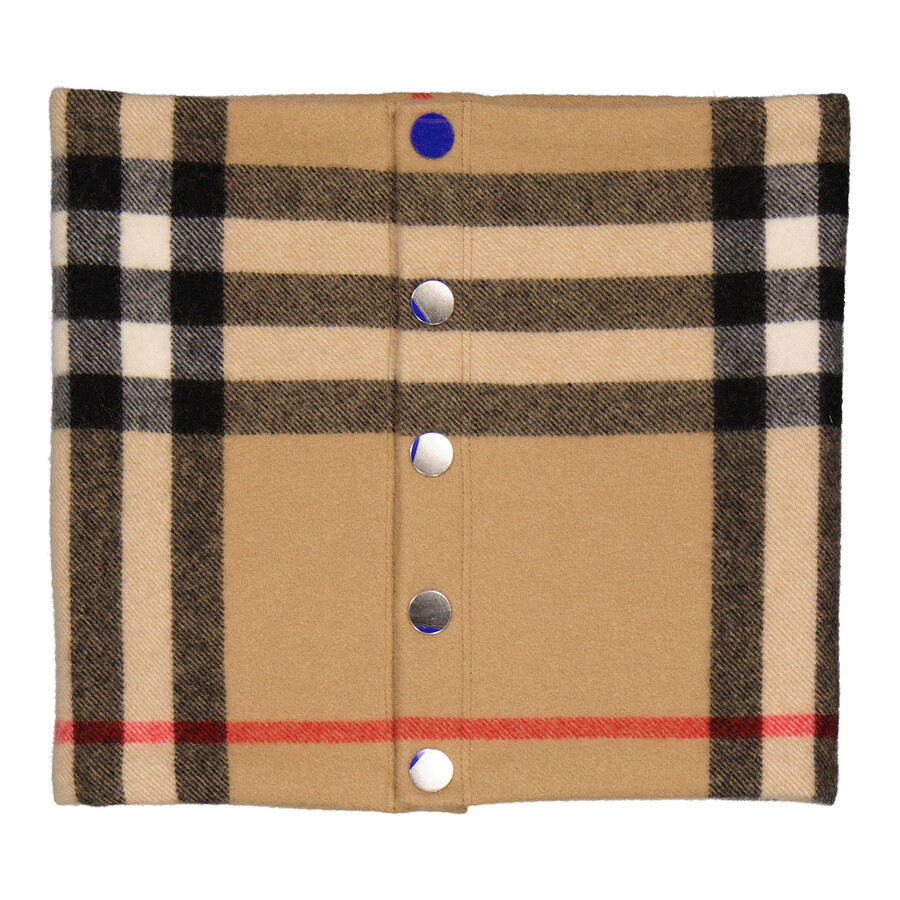 Archive Beige Vintage Check-Pattern Cashmere Snood